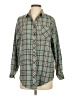 Unbranded 100% Polyester Plaid Green Long Sleeve Blouse Size S - photo 1