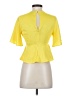 Express 100% Polyester Yellow Short Sleeve Top Size XS - photo 2