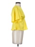 Express 100% Polyester Yellow Short Sleeve Top Size XS - photo 4