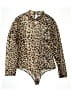 Live Nation Animal Print Brown Bodysuit Size 3X - photo 1