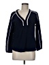 Fate 100% Polyester Blue Long Sleeve Blouse Size M - photo 1