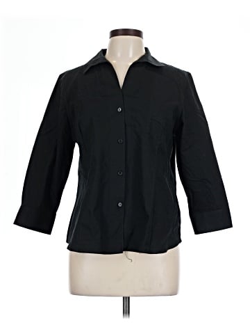 Jones New York Signature 3/4 Sleeve Button-Down Shirt (view 1)