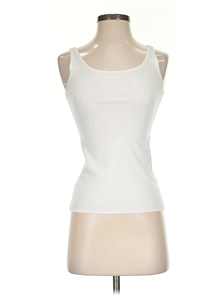 Pre-owned Lafayette 148 Tank Top White Strapless Neckline Tops