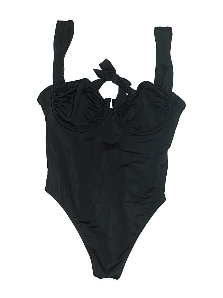 Pre-owned Asos Design One Piece Swimsuit In Black