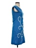 Assorted Brands 100% Cotton Graphic Blue Cocktail Dress Size S - photo 4