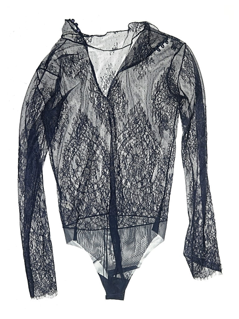 Pre-owned Skin Long Sleeve Blouse In Black