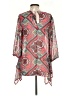Umgee Red 3/4 Sleeve Blouse Size S - photo 2