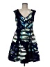 Vince Camuto 100% Polyester Graphic Blue Cocktail Dress Size 8 - photo 1