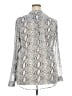 Kut from the Kloth 100% Polyester Silver Long Sleeve Blouse Size XXL - photo 1