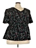 Shein Curve 100% Polyester Black Short Sleeve Blouse Size 4X - photo 1