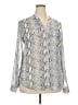 Kut from the Kloth 100% Polyester Silver Long Sleeve Blouse Size XXL - photo 2