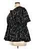 Shein Curve 100% Polyester Black Short Sleeve Blouse Size 4X - photo 5