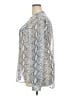 Kut from the Kloth 100% Polyester Silver Long Sleeve Blouse Size XXL - photo 4