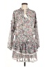 Aqua 100% Polyester Paisley Gray Casual Dress Size M - photo 1