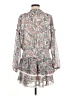 Aqua 100% Polyester Paisley Gray Casual Dress Size M - photo 2