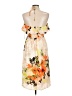 Nicole Miller Studio 100% Polyester Floral Ivory Casual Dress Size 10 - photo 2
