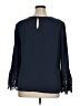 Truly Poppy 100% Polyester Blue Long Sleeve Blouse Size XL - photo 2