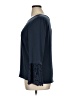 Truly Poppy 100% Polyester Blue Long Sleeve Blouse Size XL - photo 5