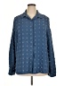 Hount 100% Polyester Blue Long Sleeve Blouse Size XL - photo 1