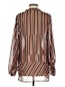 CAbi 100% Polyester Stripes Brown Long Sleeve Blouse Size S - photo 2