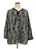 Calessa Chevron-herringbone Black 3/4 Sleeve Blouse Size 2X - photo 1