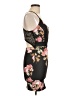 Windsor Floral Black Cocktail Dress Size L - photo 4