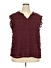 Cupio Burgundy Sleeveless Blouse Size 3X - photo 1