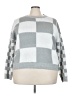 Unbranded 100% Acrylic Checkered-gingham Gray Pullover Sweater Size 3X - photo 1