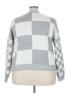 Unbranded 100% Acrylic Checkered-gingham Gray Pullover Sweater Size 3X - photo 2