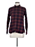Jack Wills Plaid Burgundy Long Sleeve Button-Down Shirt Size 6 - photo 1