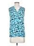 Crosby Blue Sleeveless Blouse Size S - photo 1