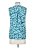 Crosby Blue Sleeveless Blouse Size S - photo 2