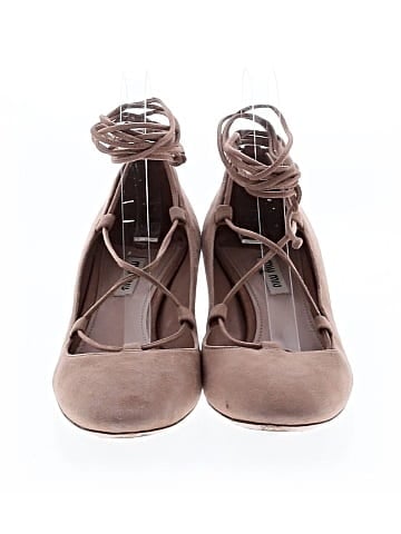 Miu Miu Suede Lace Up Block Heels (view 2)