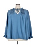 Torrid 100% Polyester Blue 3/4 Sleeve Blouse Size 3X Plus (3) - photo 1