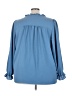 Torrid 100% Polyester Blue 3/4 Sleeve Blouse Size 3X Plus (3) - photo 2