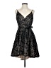 B. Smart 100% Polyester Stars Black Cocktail Dress Size 5 - photo 1