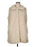NVLT 100% Polyester Ivory Faux Fur Vest Size XL - photo 1