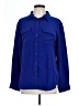 Central Park West 100% Polyester Blue Long Sleeve Blouse Size L - photo 1