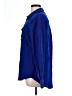 Central Park West 100% Polyester Blue Long Sleeve Blouse Size L - photo 5