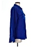 Central Park West 100% Polyester Blue Long Sleeve Blouse Size L - photo 4