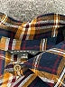 Staccato 100% Rayon Plaid Blue Long Sleeve Button-Down Shirt Size S - photo 7