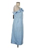 Le Lis Checkered-gingham Blue Casual Dress Size M - photo 4