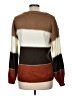 Angashion Color Block Brown Pullover Sweater Size M - photo 2