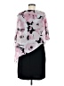 Connected Apparel 100% Polyester Floral Pink Cocktail Dress Size 6 (petite) - photo 2