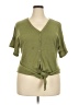 Max Studio Green Short Sleeve Top Size XXL (estimated) - photo 1