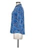 J. McLaughlin Graphic Blue 3/4 Sleeve Blouse Size M - photo 5