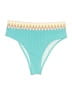 Unbranded Chevron-herringbone Teal Swimsuit Bottoms Size M - photo 1