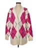 Everlane Argyle Pink Wool Cardigan Size S - photo 1