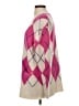 Everlane Argyle Pink Wool Cardigan Size S - photo 5