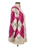 Everlane Argyle Pink Wool Cardigan Size S - photo 4